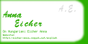anna eicher business card